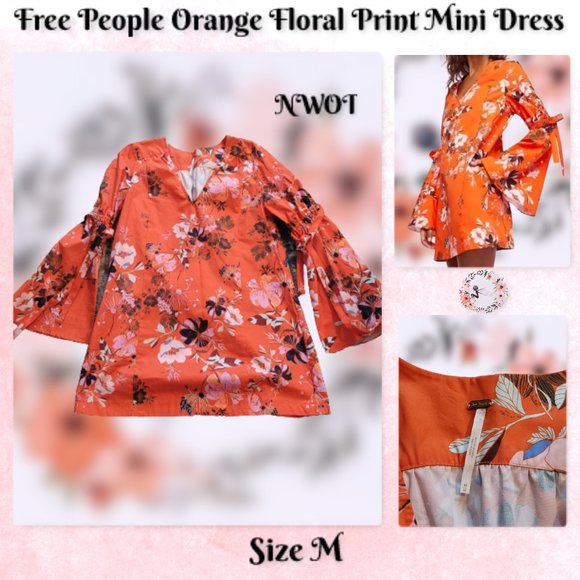 Free People Dresses & Skirts - 🌟SOLD🆕Free People "Lover of Mine" Bell Sleeve Mini Dress size M